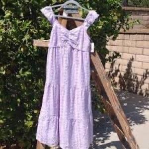 Sincerely Jules lavender eyelet midi sundress
